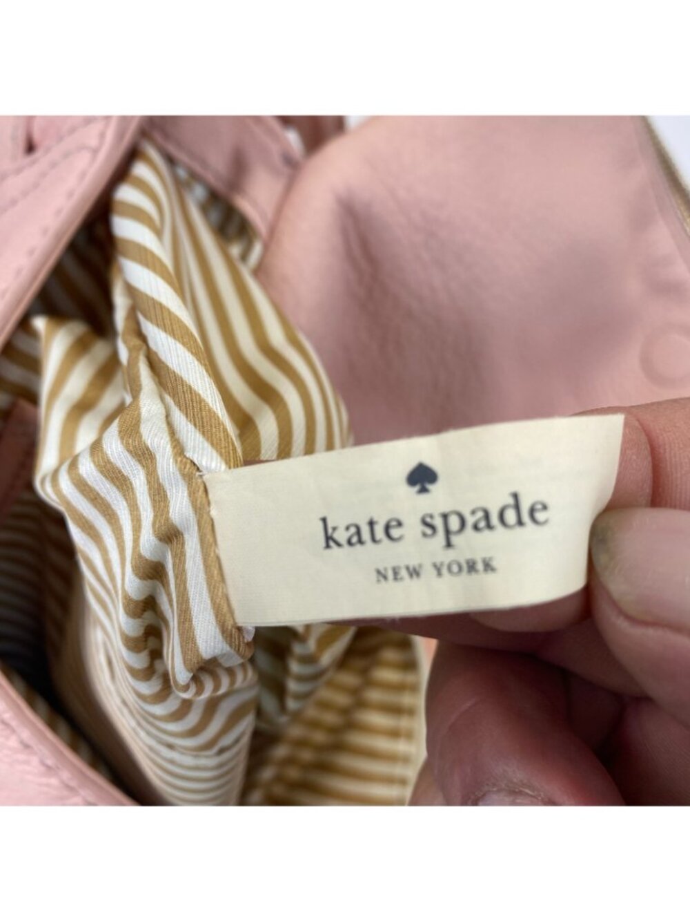Light Pink Pebbled "Kate Spade" Crossbody Bag And DustBag - Picture 7 of 16
